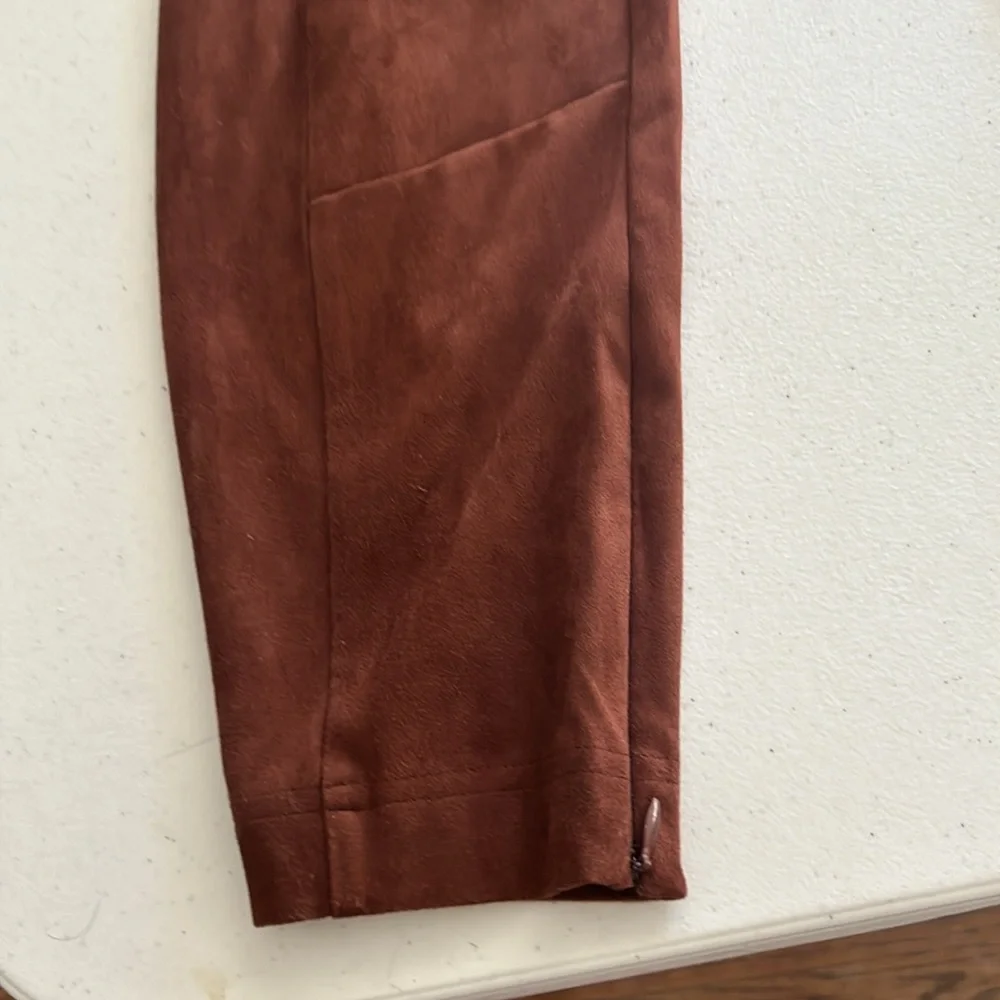 NWOT Sundance faux suede brown lux leggings - Picture 6 of 9